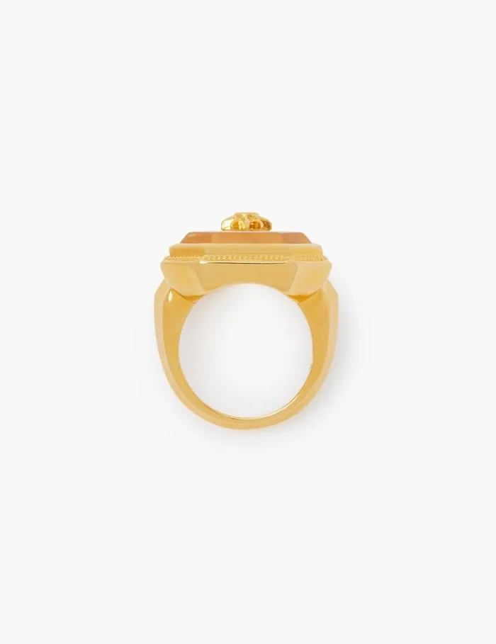 Women Jewellery Zimmermann Crystal Signet Ring Goldtransparent Quartz