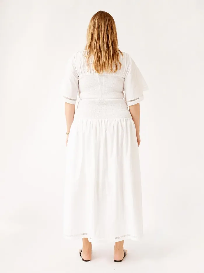 Women Jillian Cotton Top Optical White The UNDONE Tops