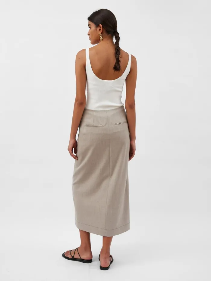 Women Joan Wrap Skirt Almond The UNDONE Skirts