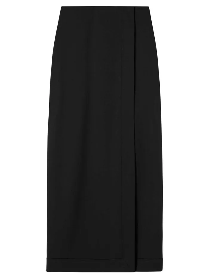 Women Joan Wrap Skirt Black The UNDONE Skirts