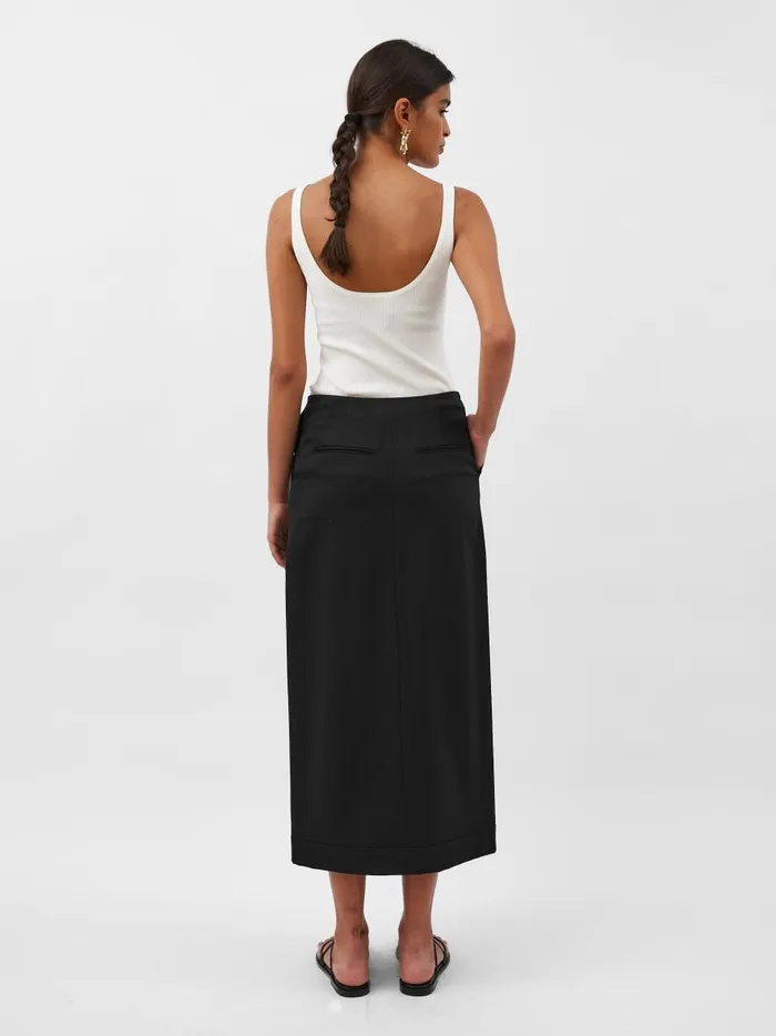 Women Joan Wrap Skirt Black The UNDONE Skirts