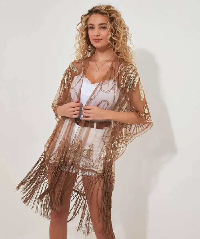 Women Joe Browns Accessories and Jewellery Golden Hour Sequin Kimono