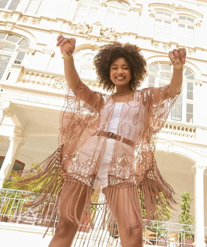 Women Joe Browns Accessories and Jewellery Golden Hour Sequin Kimono Women Joe Browns Accessories and Jewellery Golden Hour Sequin Kimono
