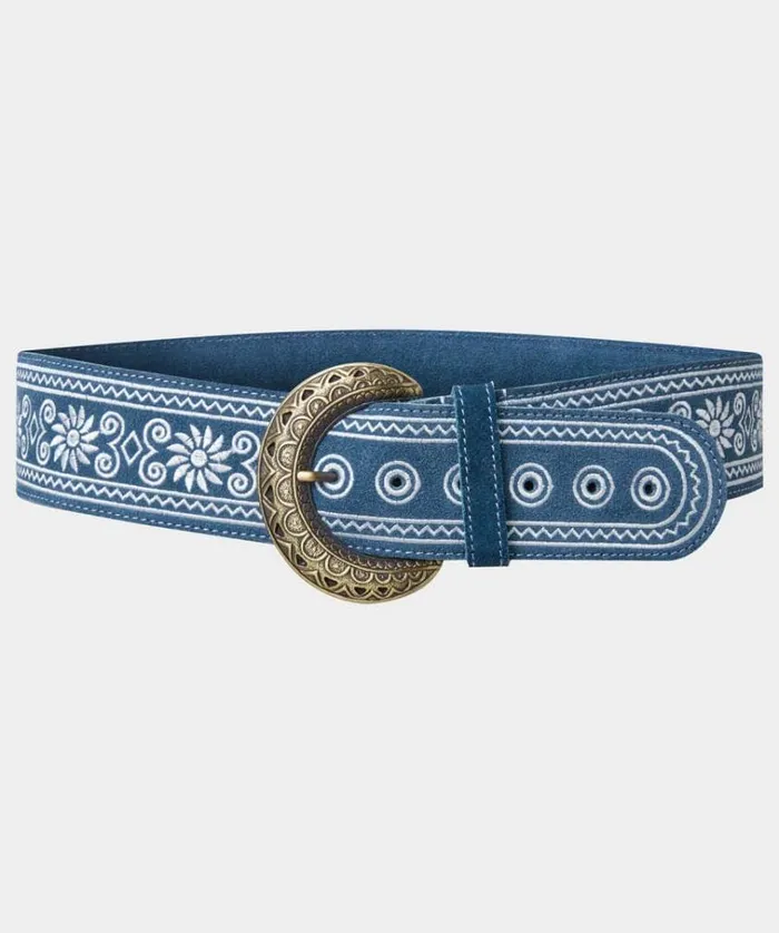 Women Joe Browns Accessories and Jewellery Into The Blues Embroidered Suede Belt Women Joe Browns Accessories and Jewellery Into The Blues Embroidered Suede Belt