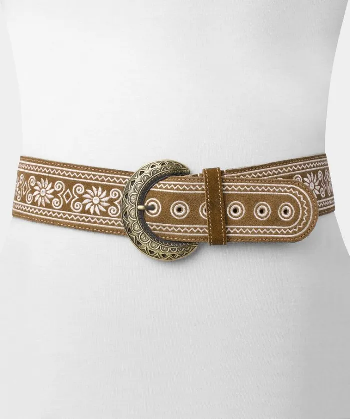 Women Joe Browns Accessories and Jewellery Into The Sands Embroidered Suede Belt