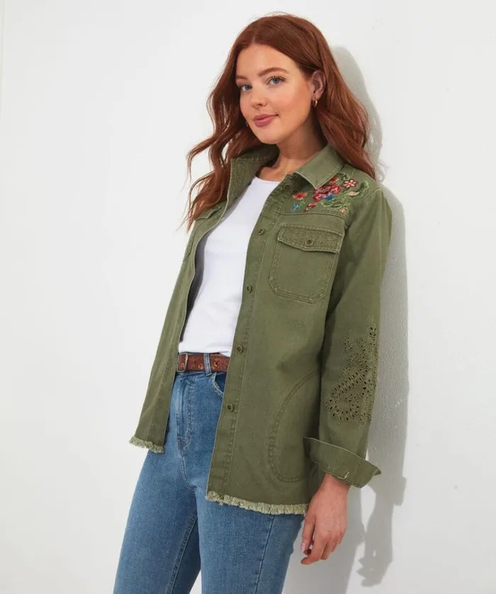 Women Joe Browns Blazers Summer Dream Embroidered Boutique Shacket
