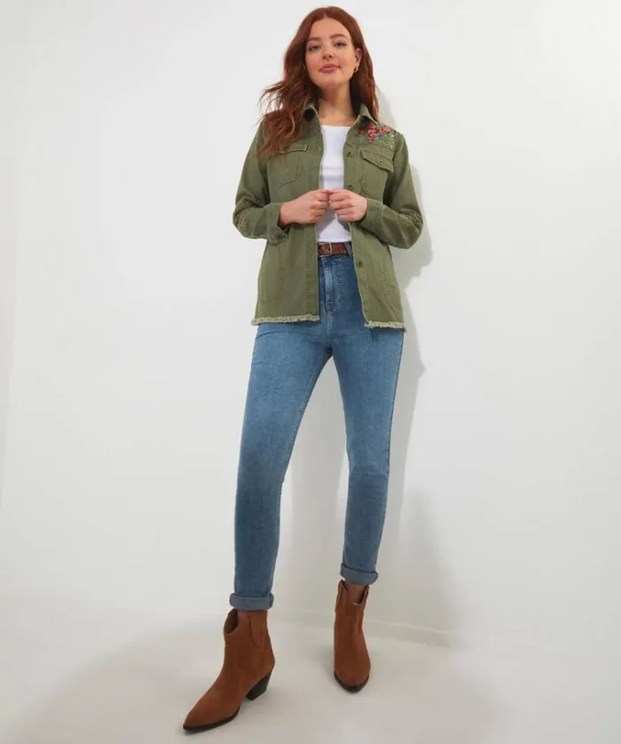Women Joe Browns Blazers Summer Dream Embroidered Boutique Shacket Women Joe Browns Blazers Summer Dream Embroidered Boutique Shacket