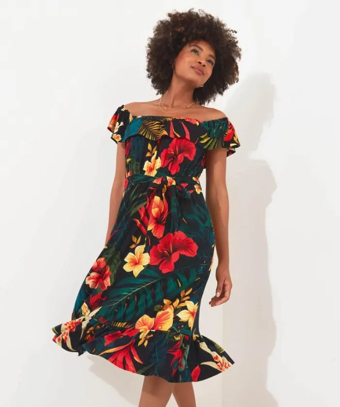 Women Joe Browns Dresses Beautiful Bardot Printed Jersey Dress