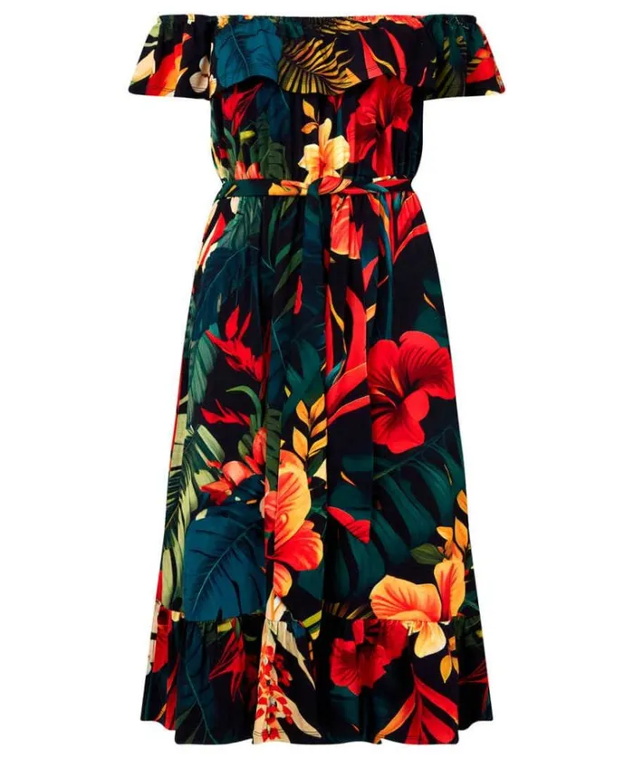 Women Joe Browns Dresses Beautiful Bardot Printed Jersey Dress Women Joe Browns Dresses Beautiful Bardot Printed Jersey Dress