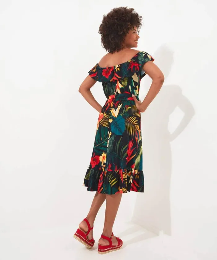 Women Joe Browns Dresses Beautiful Bardot Printed Jersey Dress Women Joe Browns Dresses Beautiful Bardot Printed Jersey Dress