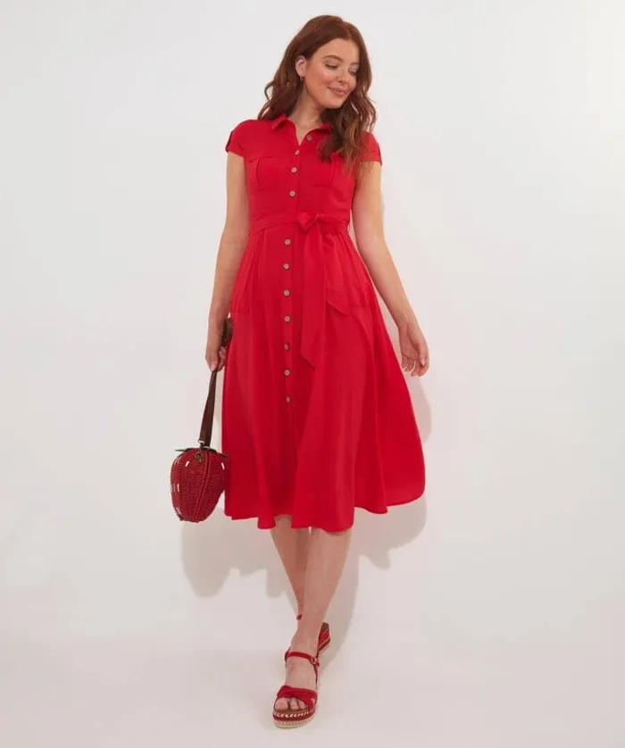 Women Joe Browns Dresses Linen Blend Pocket Dress