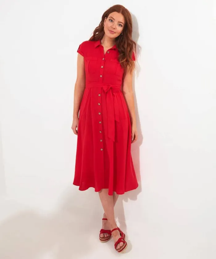Women Joe Browns Dresses Linen Blend Pocket Dress Women Joe Browns Dresses Linen Blend Pocket Dress