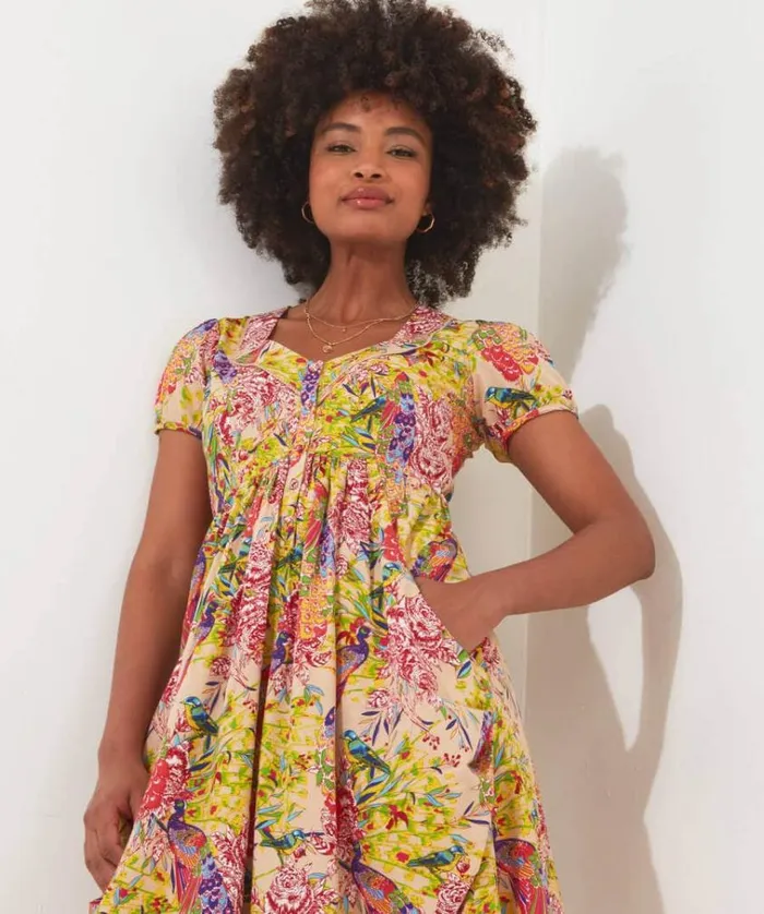Women Joe Browns Dresses Perfect Peacock Button Front Dress Women Joe Browns Dresses Perfect Peacock Button Front Dress