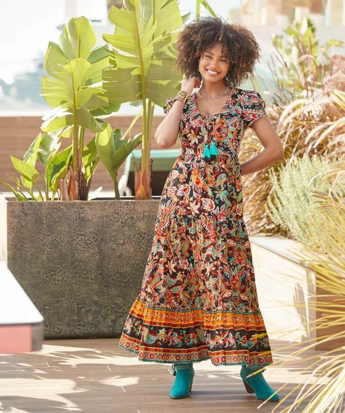 Women Joe Browns Dresses Saffron Border Print Dress Women Joe Browns Dresses Saffron Border Print Dress