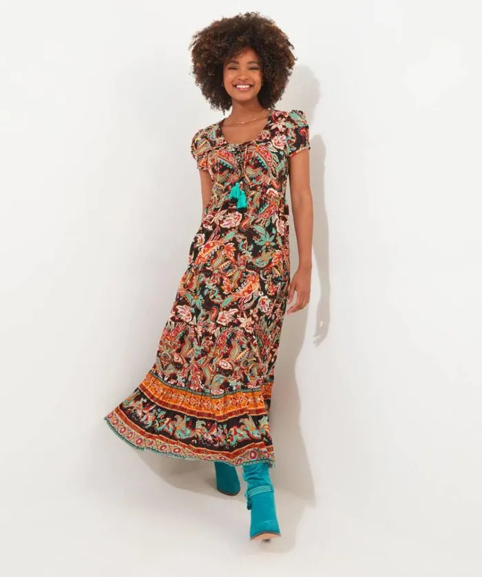 Women Joe Browns Dresses Saffron Border Print Dress Women Joe Browns Dresses Saffron Border Print Dress