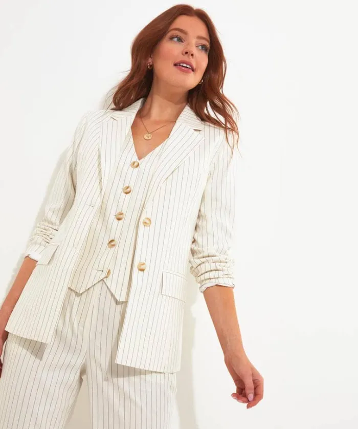 Women Joe Browns Jackets and Coats Bianca Pinstripe Jacket Women Joe Browns Jackets and Coats Bianca Pinstripe Jacket