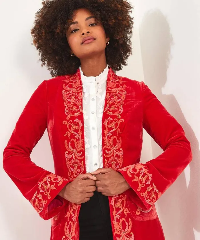 Women Joe Browns Jackets and Coats Embroidered Longline Boutique Jacket