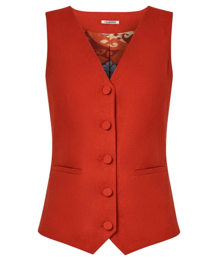Women Joe Browns Jackets and Coats Lyla Linen Blend Waistcoat Women Joe Browns Jackets and Coats Lyla Linen Blend Waistcoat