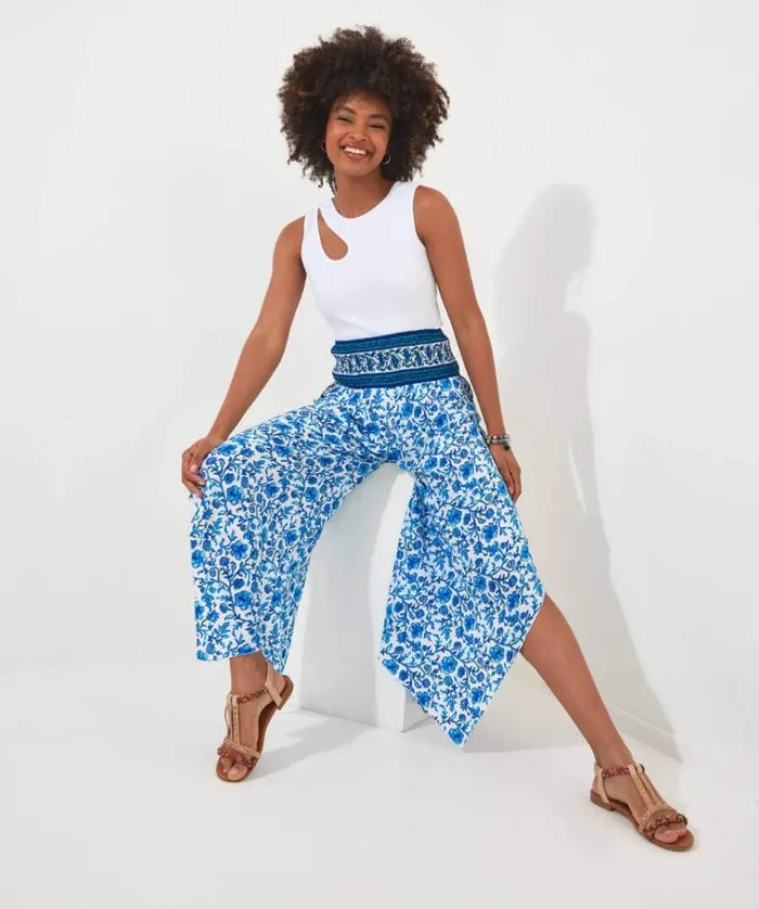 Women Joe Browns Jeans and Trousers Blue Skies Beach Trousers