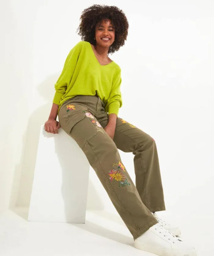 Women Joe Browns Jeans and Trousers Embroidered Cargo Pants