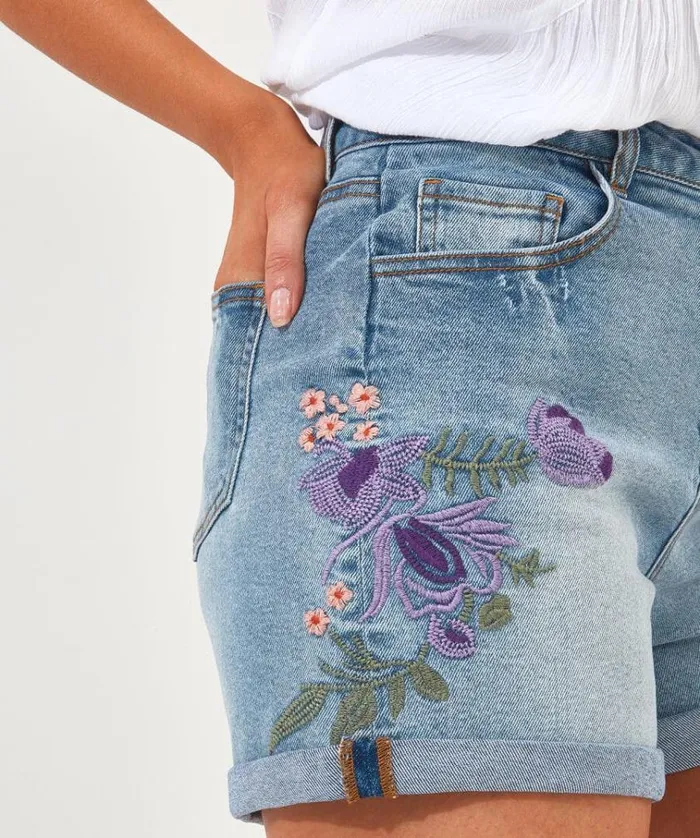 Women Joe Browns Jeans and Trousers Embroidered Denim Short Women Joe Browns Jeans and Trousers Embroidered Denim Short