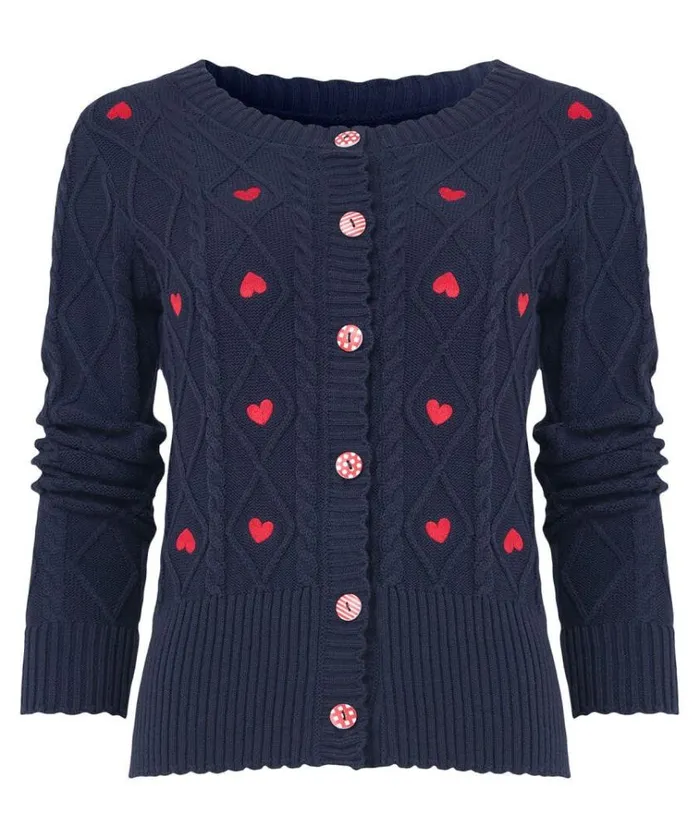 Women Joe Browns Knitwear and Cardigans All Heart Embroidered Cardigan Women Joe Browns Knitwear and Cardigans All Heart Embroidered Cardigan