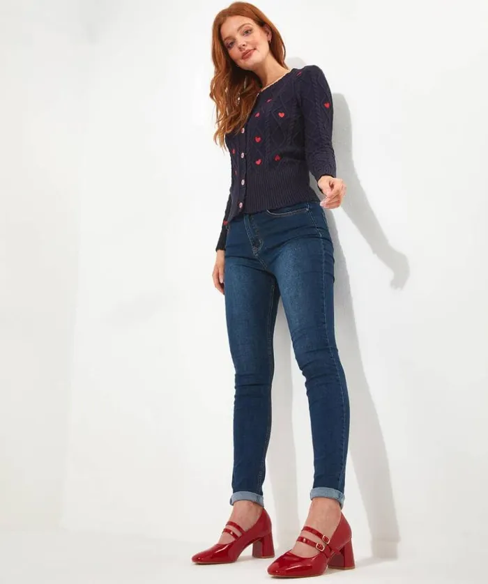 Women Joe Browns Knitwear and Cardigans All Heart Embroidered Cardigan Women Joe Browns Knitwear and Cardigans All Heart Embroidered Cardigan