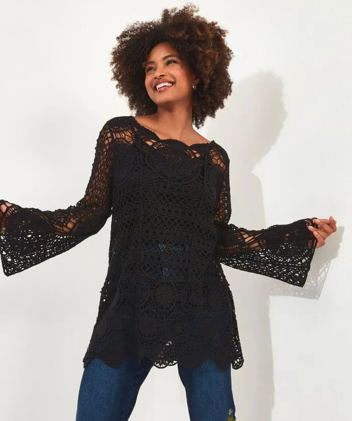 Women Joe Browns Knitwear and Cardigans Beautifully Boho Crochet Jumper