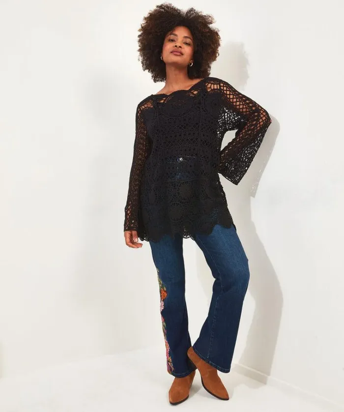 Women Joe Browns Knitwear and Cardigans Beautifully Boho Crochet Jumper Women Joe Browns Knitwear and Cardigans Beautifully Boho Crochet Jumper