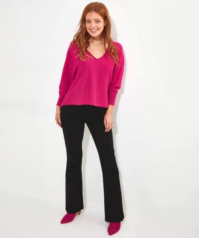 Women Joe Browns Knitwear and Cardigans Camille Relaxed VNeck Jumper