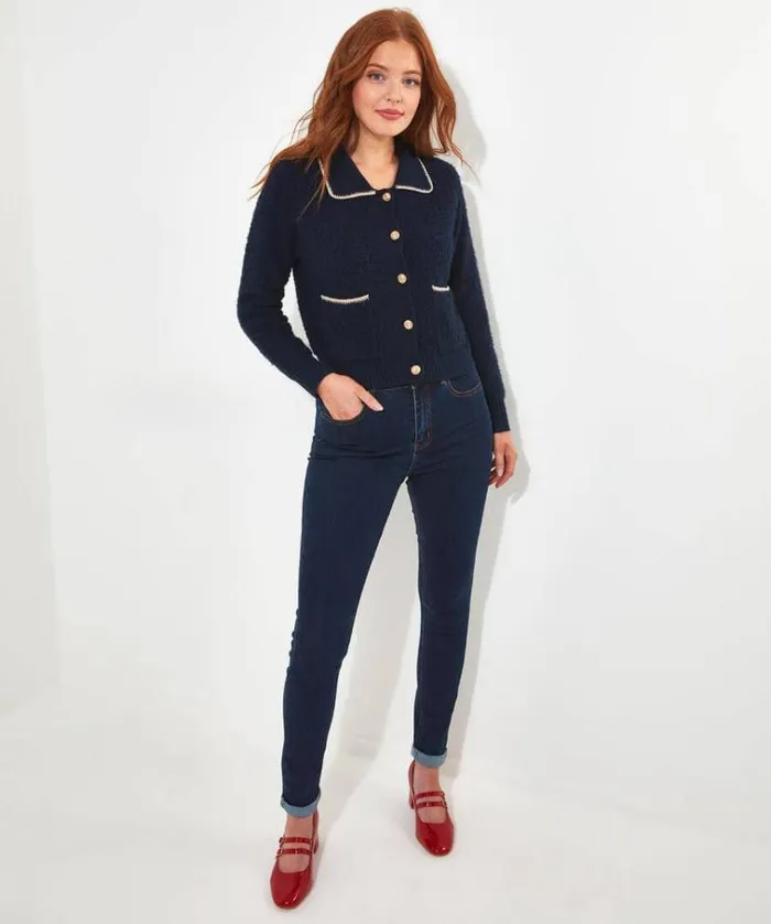 Women Joe Browns Knitwear and Cardigans Celeste Collared Cardigan Women Joe Browns Knitwear and Cardigans Celeste Collared Cardigan