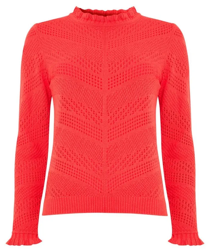 Women Joe Browns Knitwear and Cardigans Flori Frill Neck Jumper Women Joe Browns Knitwear and Cardigans Flori Frill Neck Jumper