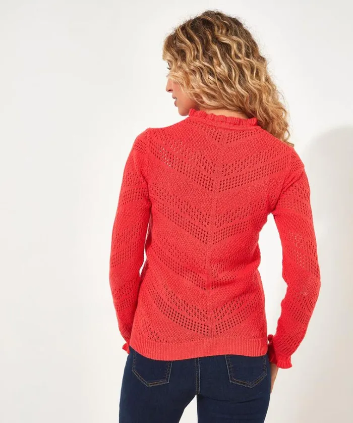 Women Joe Browns Knitwear and Cardigans Flori Frill Neck Jumper Women Joe Browns Knitwear and Cardigans Flori Frill Neck Jumper