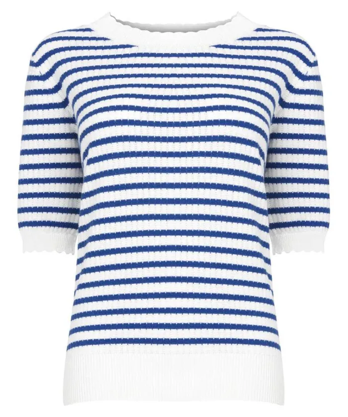 Women Joe Browns Knitwear and Cardigans Jolie Stripe Short Sleeve Knit Top Women Joe Browns Knitwear and Cardigans Jolie Stripe Short Sleeve Knit Top