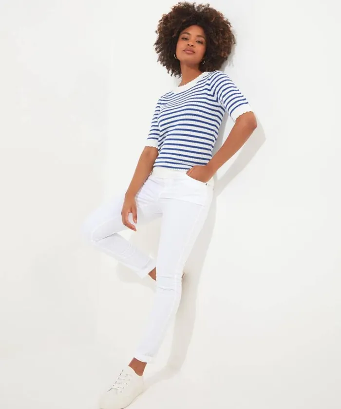 Women Joe Browns Knitwear and Cardigans Jolie Stripe Short Sleeve Knit Top Women Joe Browns Knitwear and Cardigans Jolie Stripe Short Sleeve Knit Top