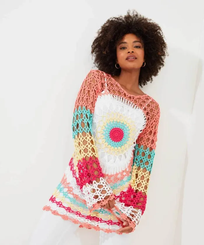 Women Joe Browns Knitwear and Cardigans Longline Crochet Jumper