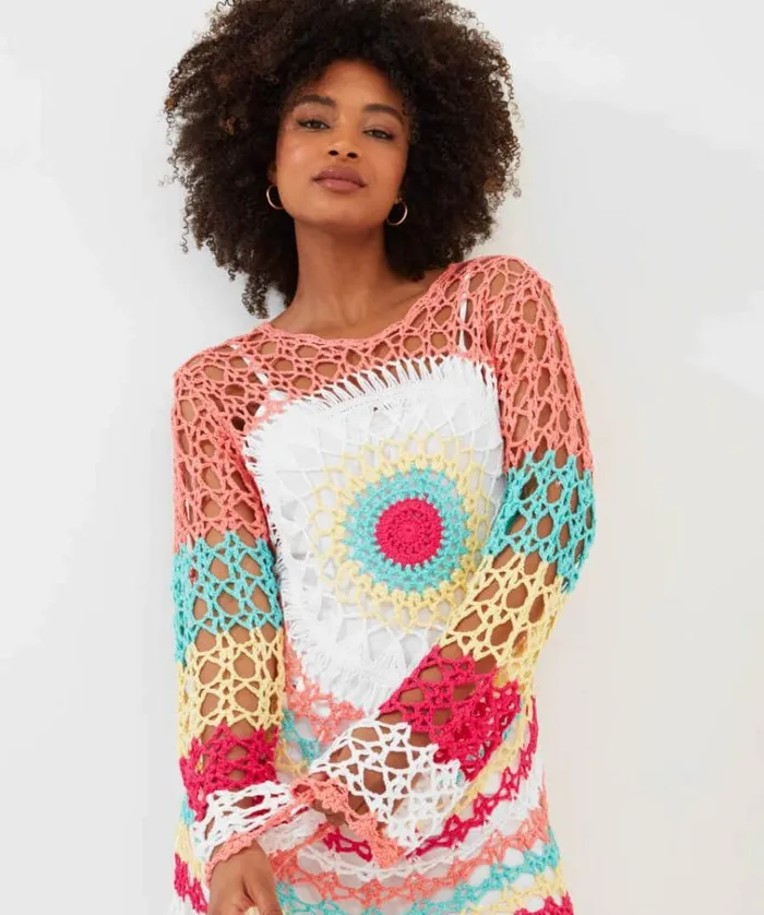 Women Joe Browns Knitwear and Cardigans Longline Crochet Jumper Women Joe Browns Knitwear and Cardigans Longline Crochet Jumper
