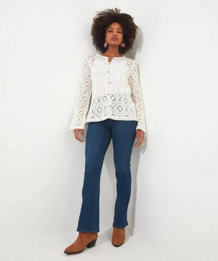 Women Joe Browns Knitwear and Cardigans Marrakesh Crochet Cardigan Women Joe Browns Knitwear and Cardigans Marrakesh Crochet Cardigan