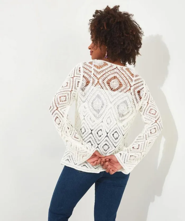 Women Joe Browns Knitwear and Cardigans Marrakesh Crochet Cardigan Women Joe Browns Knitwear and Cardigans Marrakesh Crochet Cardigan
