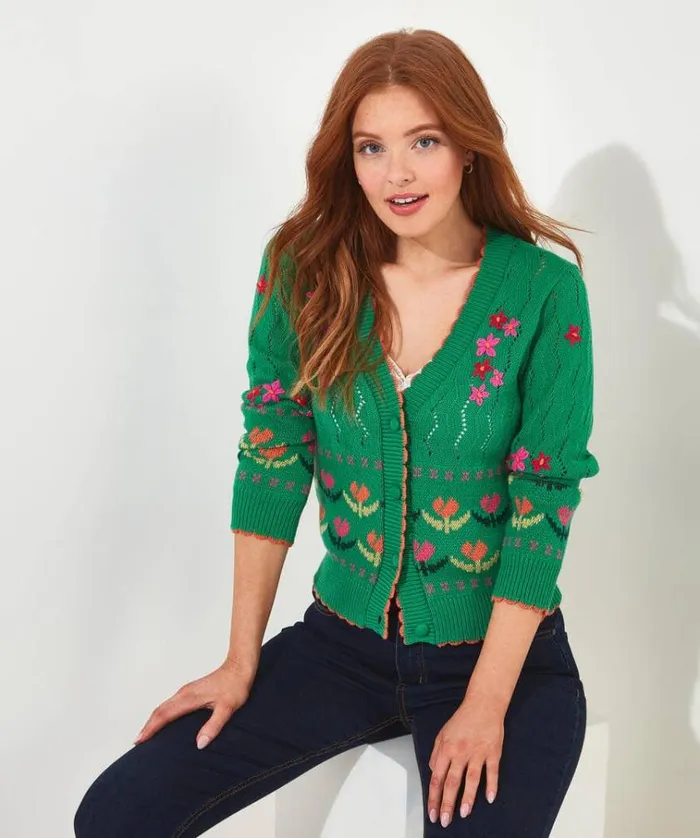 Women Joe Browns Knitwear and Cardigans Sylvie Tulip Cardigan