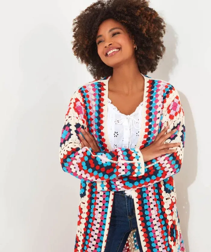 Women Joe Browns Knitwear and Cardigans Valentina Crochet Cardigan
