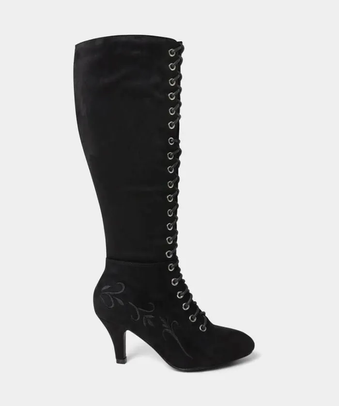 Women Joe Browns Shoes Sandals and Boots Layla Lace Up Embroidered Boots