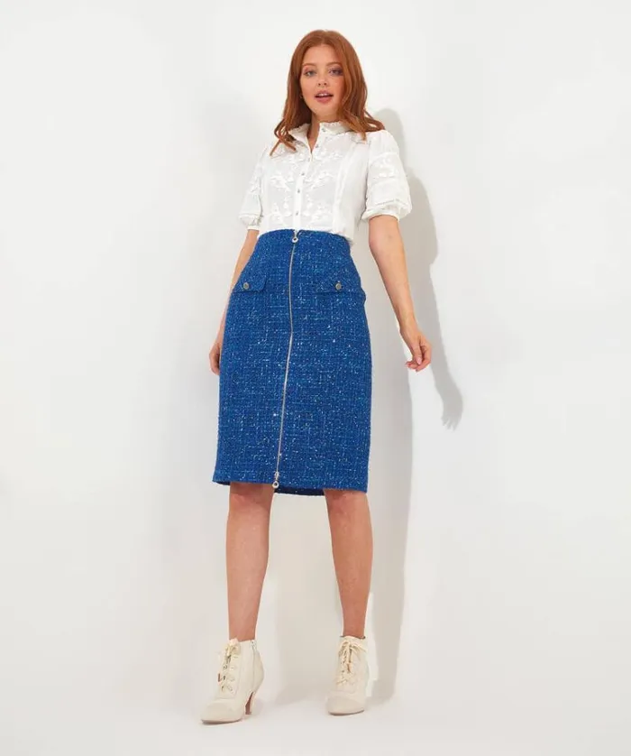 Women Joe Browns Skirts Betty Boucle Zip Skirt