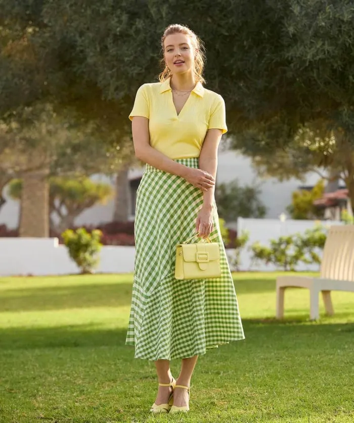 Women Joe Browns Skirts Georgie Gingham Skirt Women Joe Browns Skirts Georgie Gingham Skirt