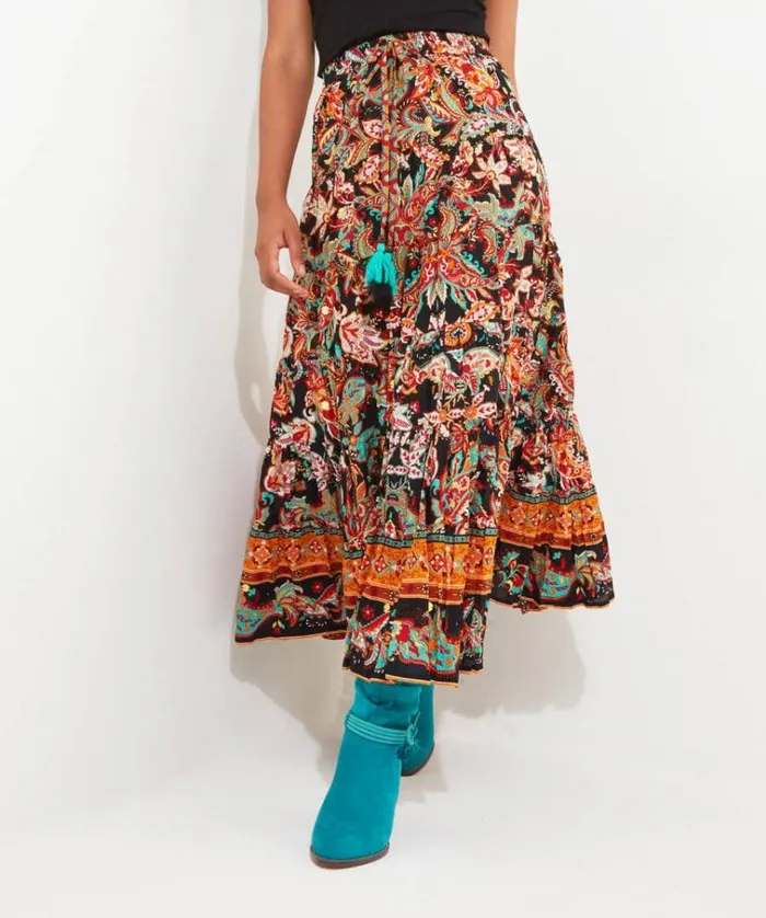 Women Joe Browns Skirts Saffron Border Skirt Women Joe Browns Skirts Saffron Border Skirt