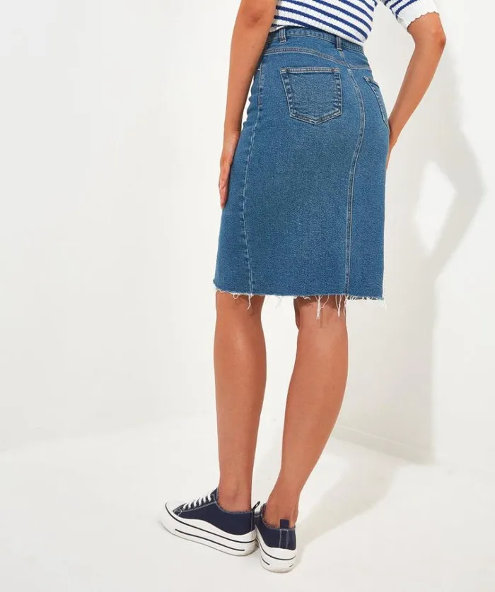 Women Joe Browns Skirts Zip Front Denim Skirt Women Joe Browns Skirts Zip Front Denim Skirt
