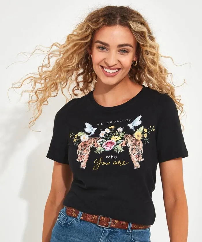 Women Joe Browns Tops Tunics and Blouses Be Proud Graphic Tee