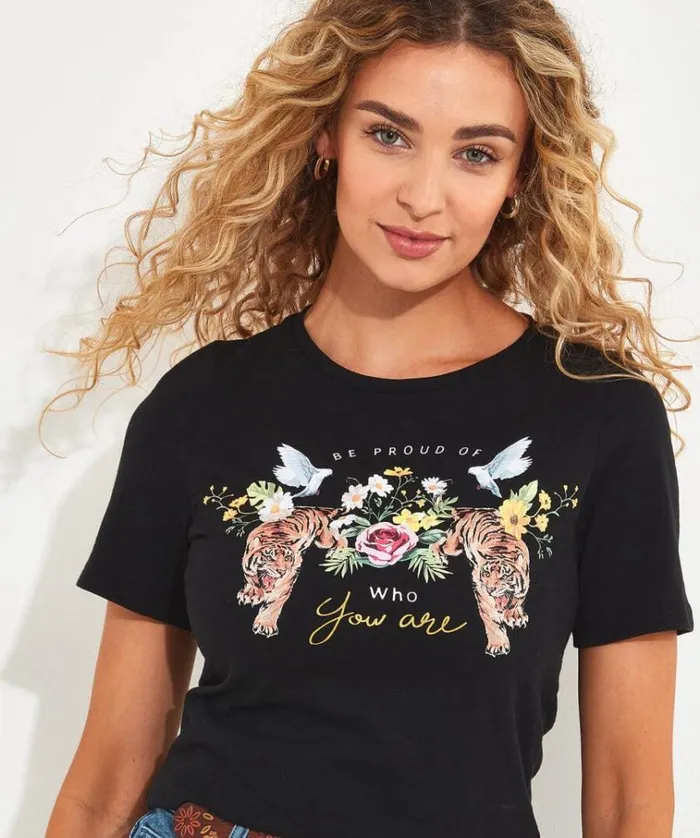 Women Joe Browns Tops Tunics and Blouses Be Proud Graphic Tee Women Joe Browns Tops Tunics and Blouses Be Proud Graphic Tee