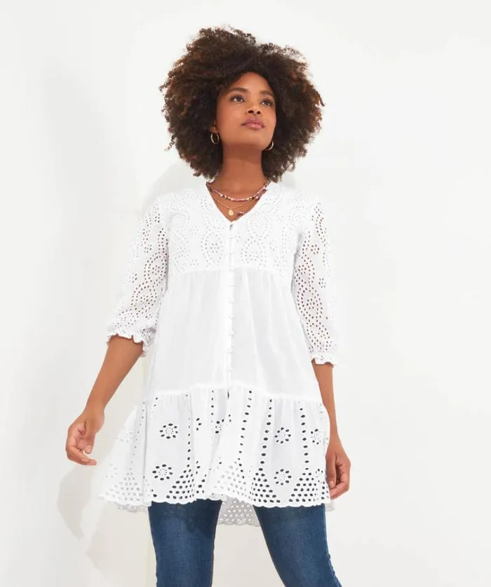 Women Joe Browns Tops Tunics and Blouses Beautiful Broderie Tunic