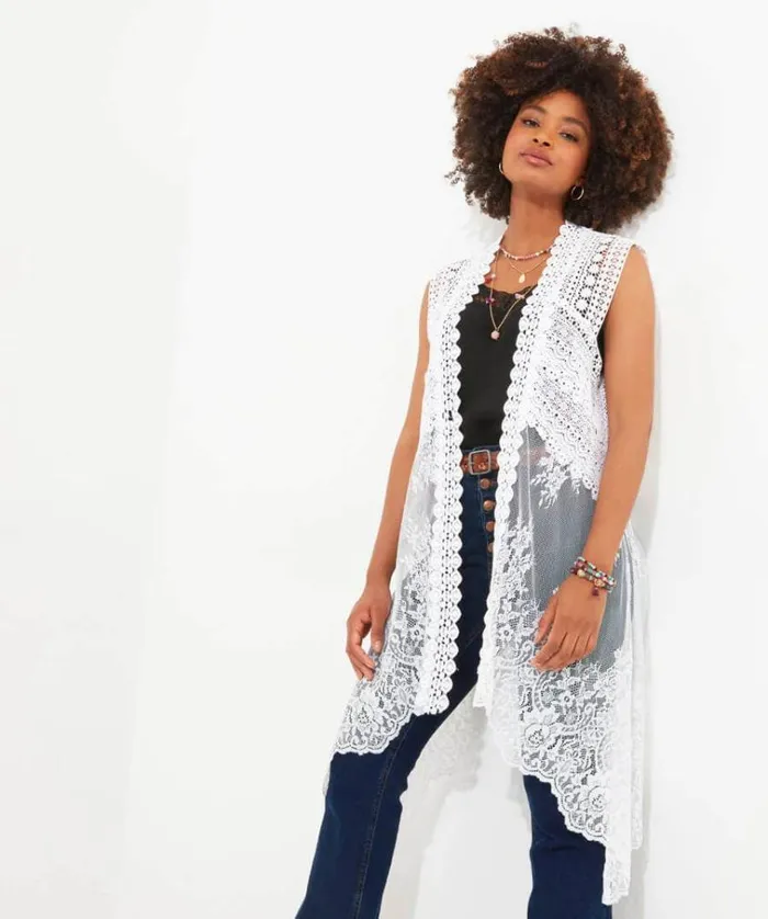 Women Joe Browns Tops Tunics and Blouses Boho Days Sleeveless Lace Kimono Women Joe Browns Tops Tunics and Blouses Boho Days Sleeveless Lace Kimono